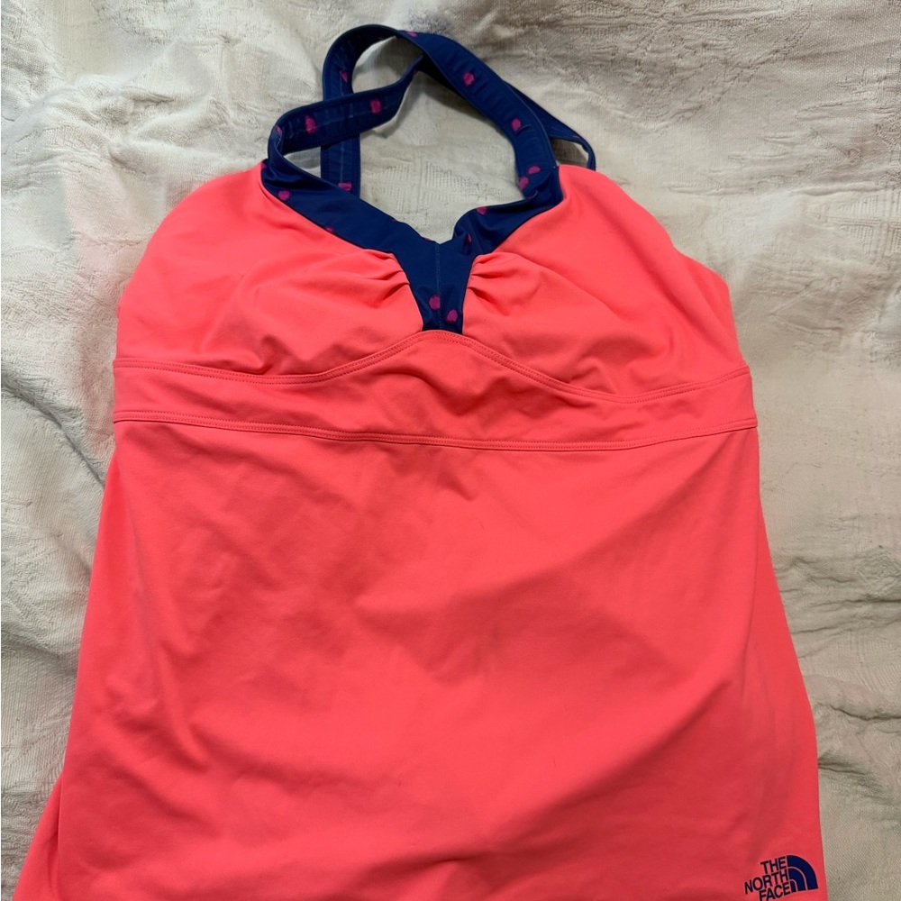 The North Face Pink and Blue Swim Top